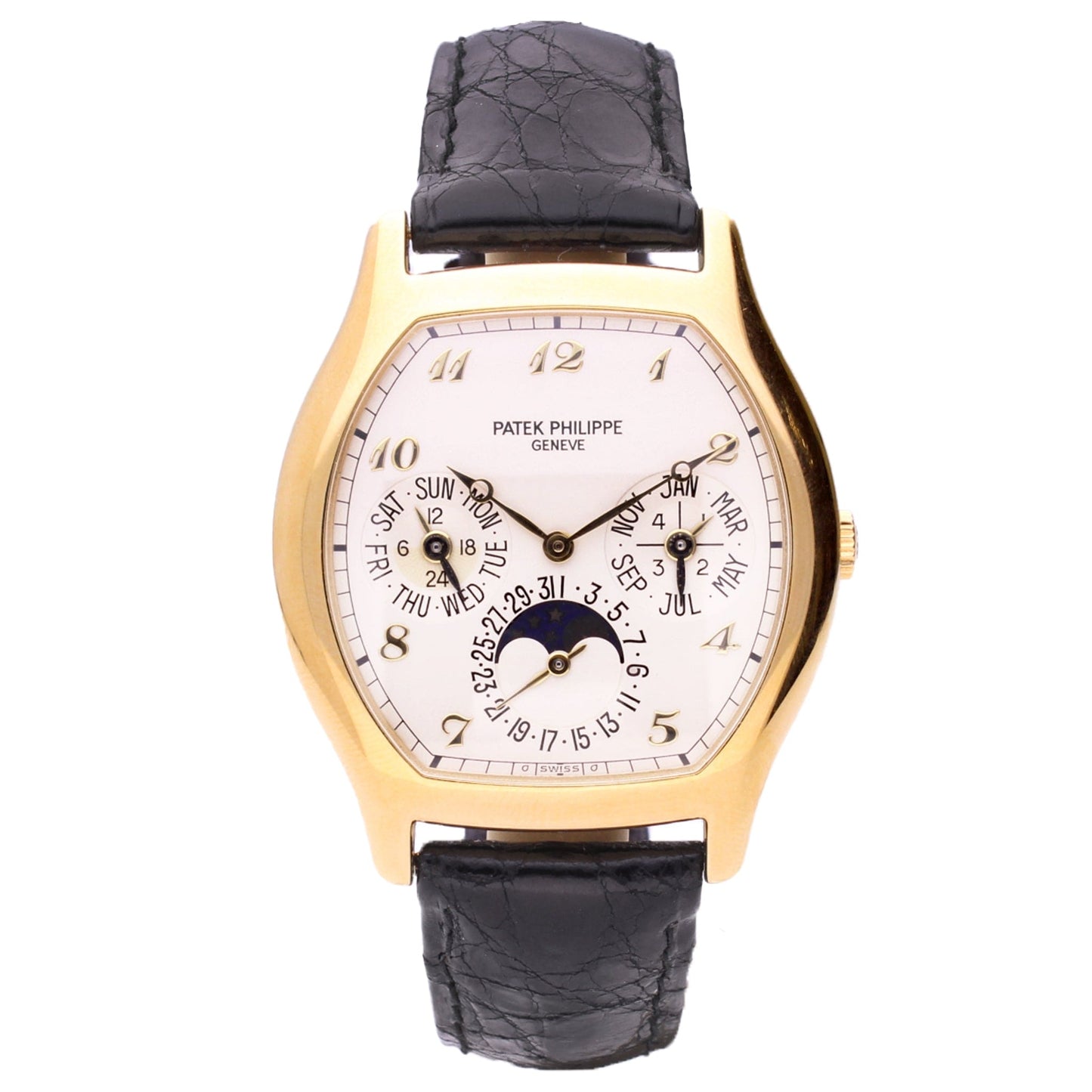 18ct yellow gold Patek Philippe ref. 5040 Perpetual calendar wristwatch with moonphases. Made 1994