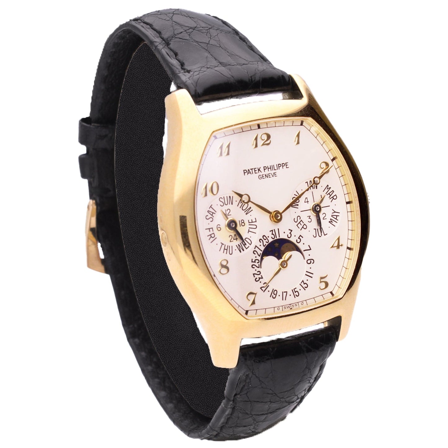 18ct yellow gold Patek Philippe ref. 5040 Perpetual calendar wristwatch with moonphases. Made 1994