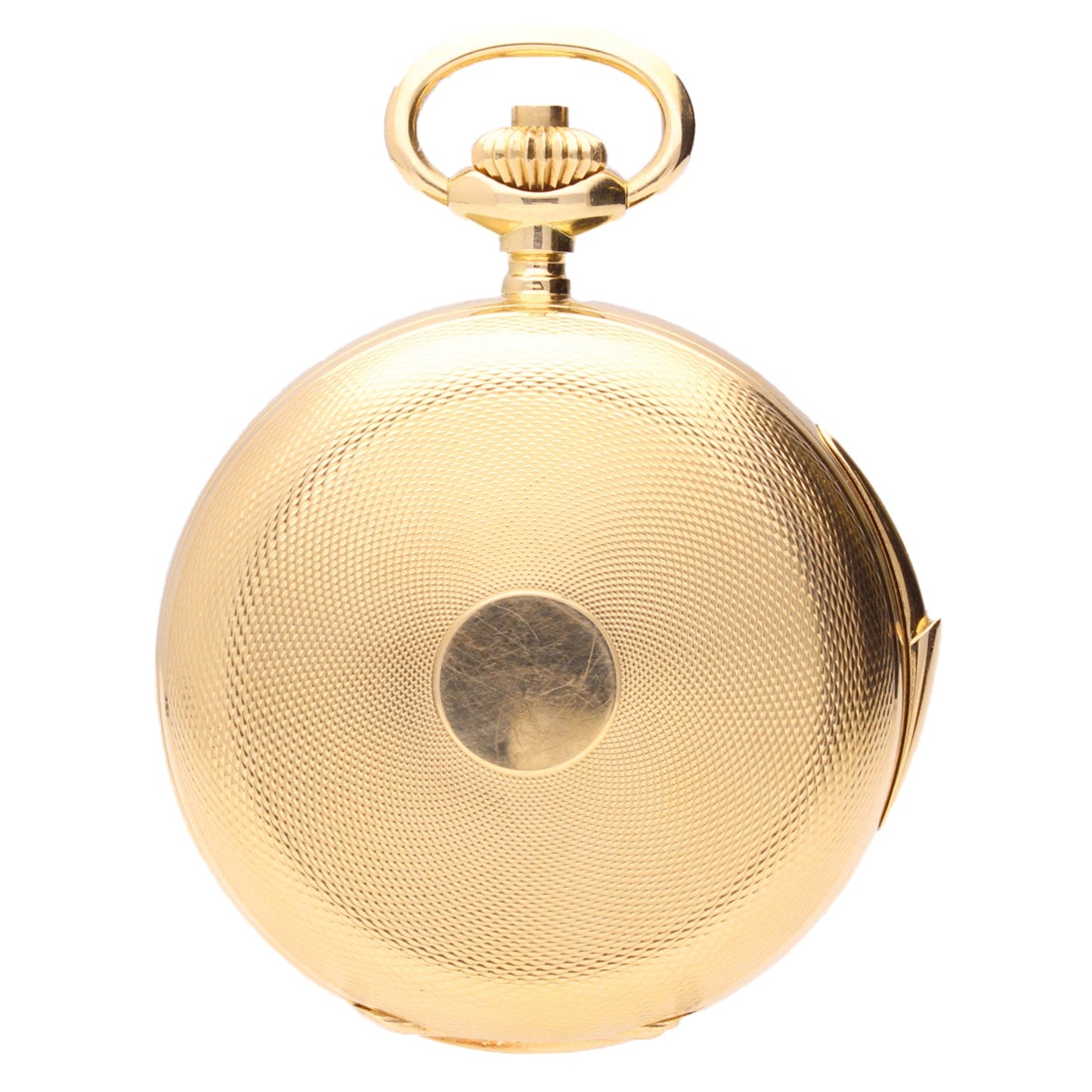 18ct yellow gold Patek Philippe Hunter case, perpetual calendar minute repeating pocket watch, retailed by BEYER. Made 1982