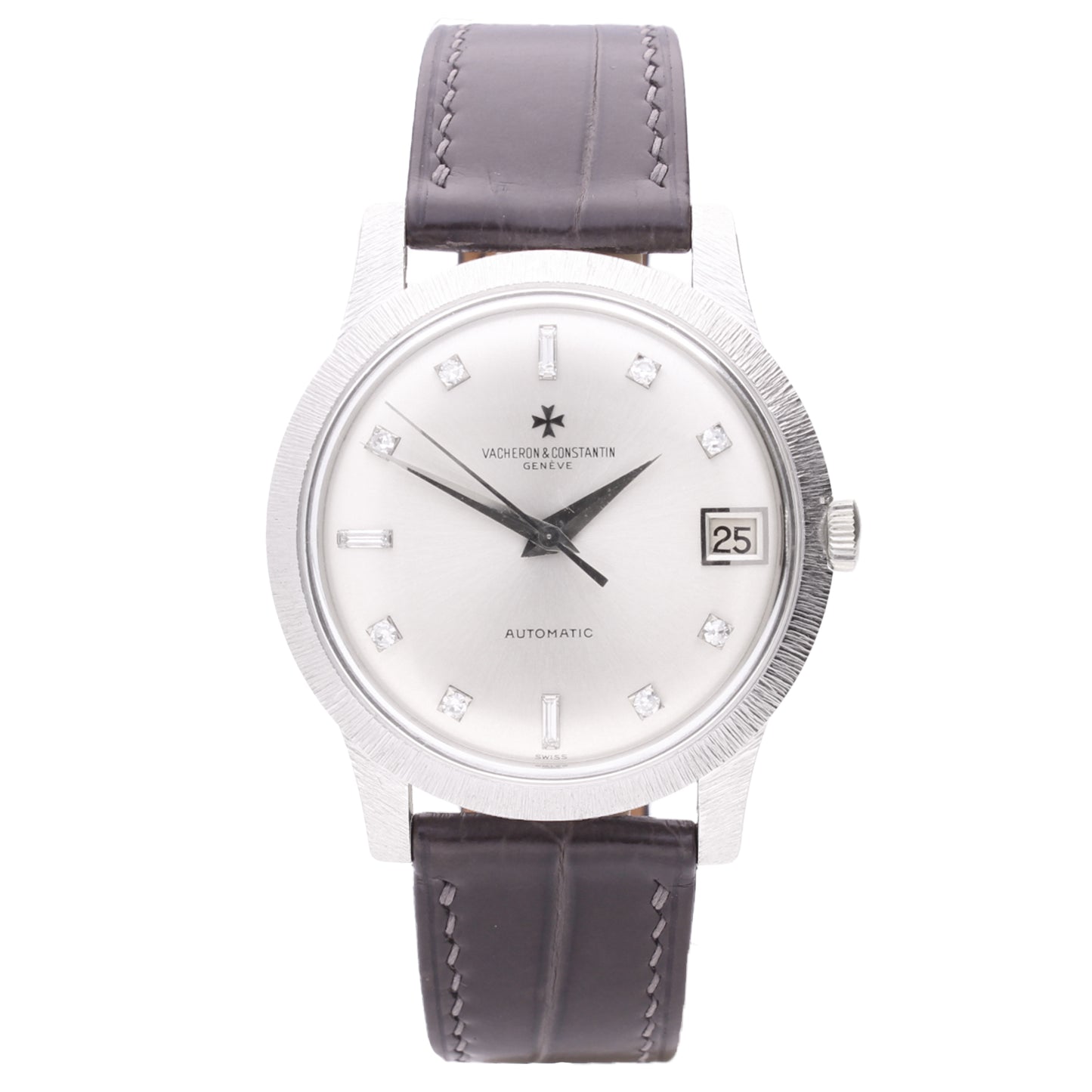 18ct white gold Vacheron & Constantin ref. 6378 automatic wristwatch with diamond set hour indices. Made 1965