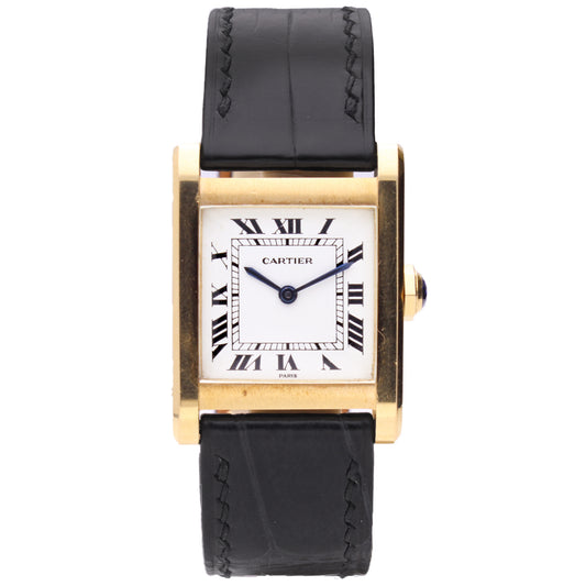 18ct yellow gold Cartier ref. 78092 Tank Normale wristwatch. Made 1970