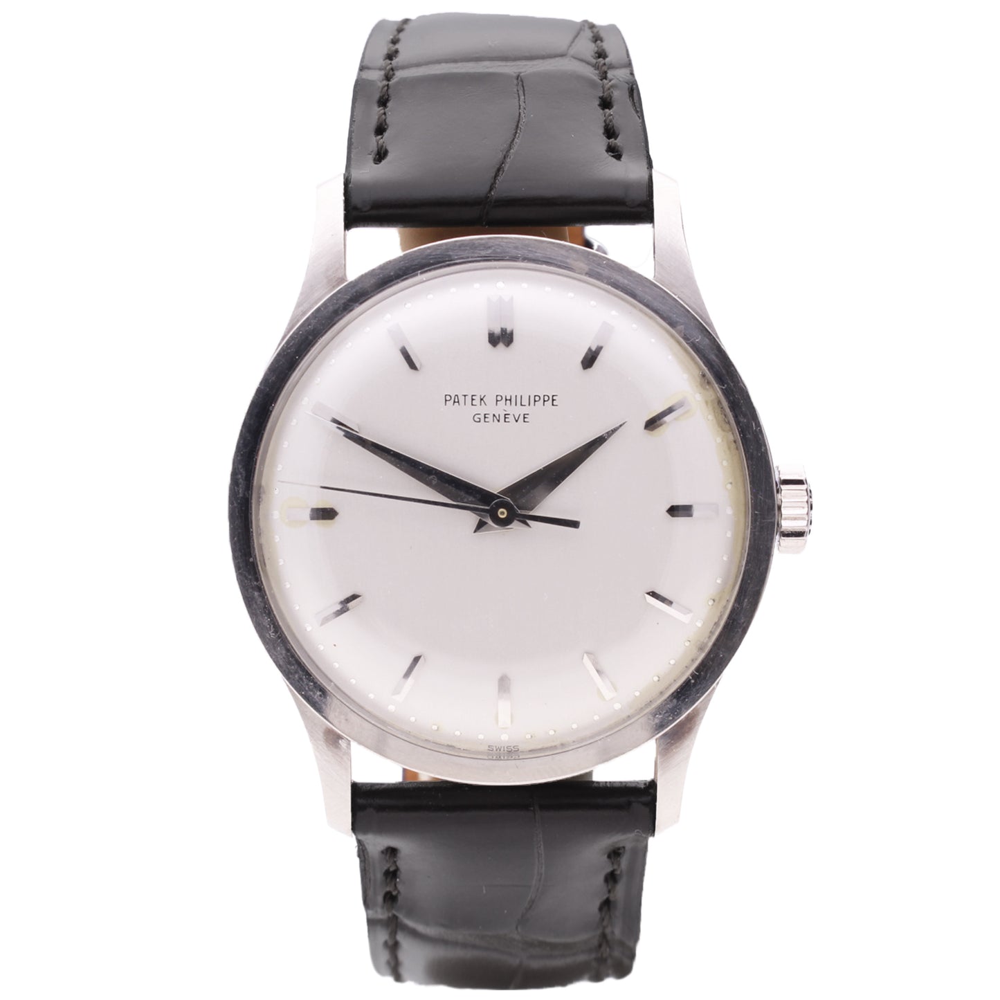 18ct white gold Patek Philippe ref. 570 'Calatravone' wristwatch. Made 1968