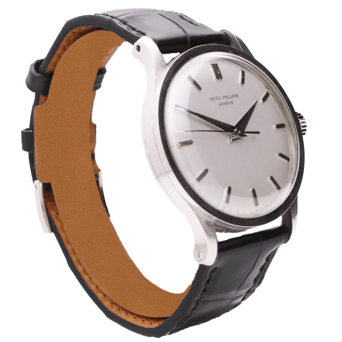 18ct white gold Patek Philippe ref. 570 'Calatravone' wristwatch. Made 1968