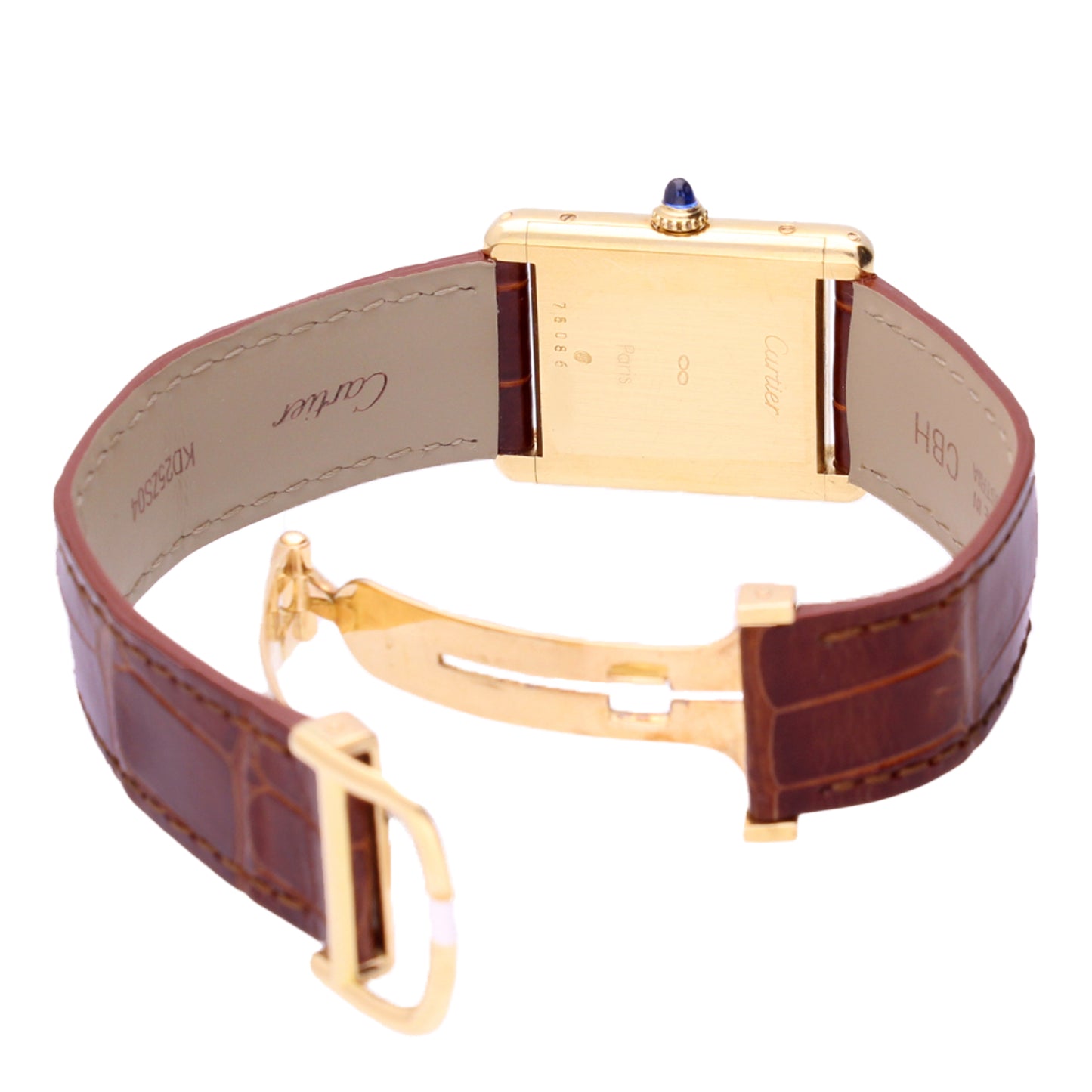 18ct yellow gold Cartier ref. 78086 Tank LC wristwatch. Made 1970