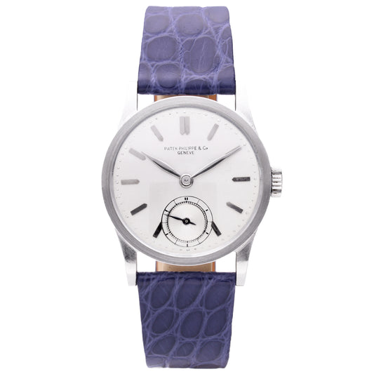 Stainless steel Patek Philippe ref. 96 Calatrava wristwatch. Made 1926