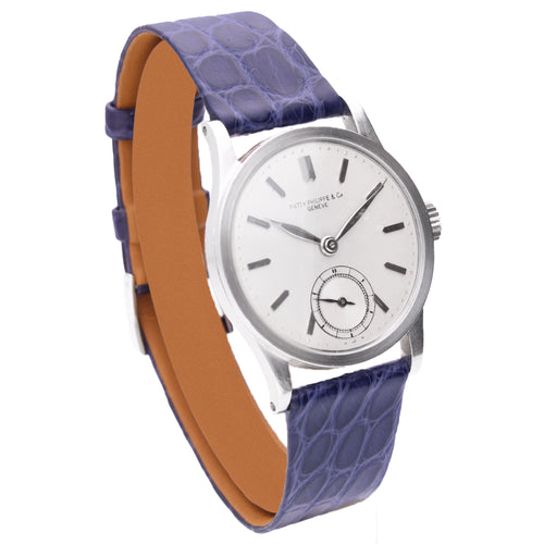 Stainless steel Patek Philippe ref. 96 Calatrava wristwatch. Made 1926