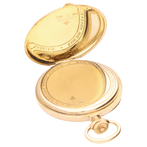 18ct yellow gold Patek Philippe open face pocketwatch.