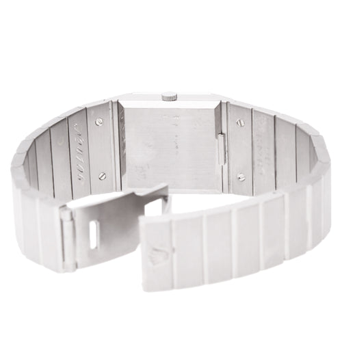 18ct white gold Rolex King Midas bracelet watch with lapis lazuli and diamond set dial. Made 1976