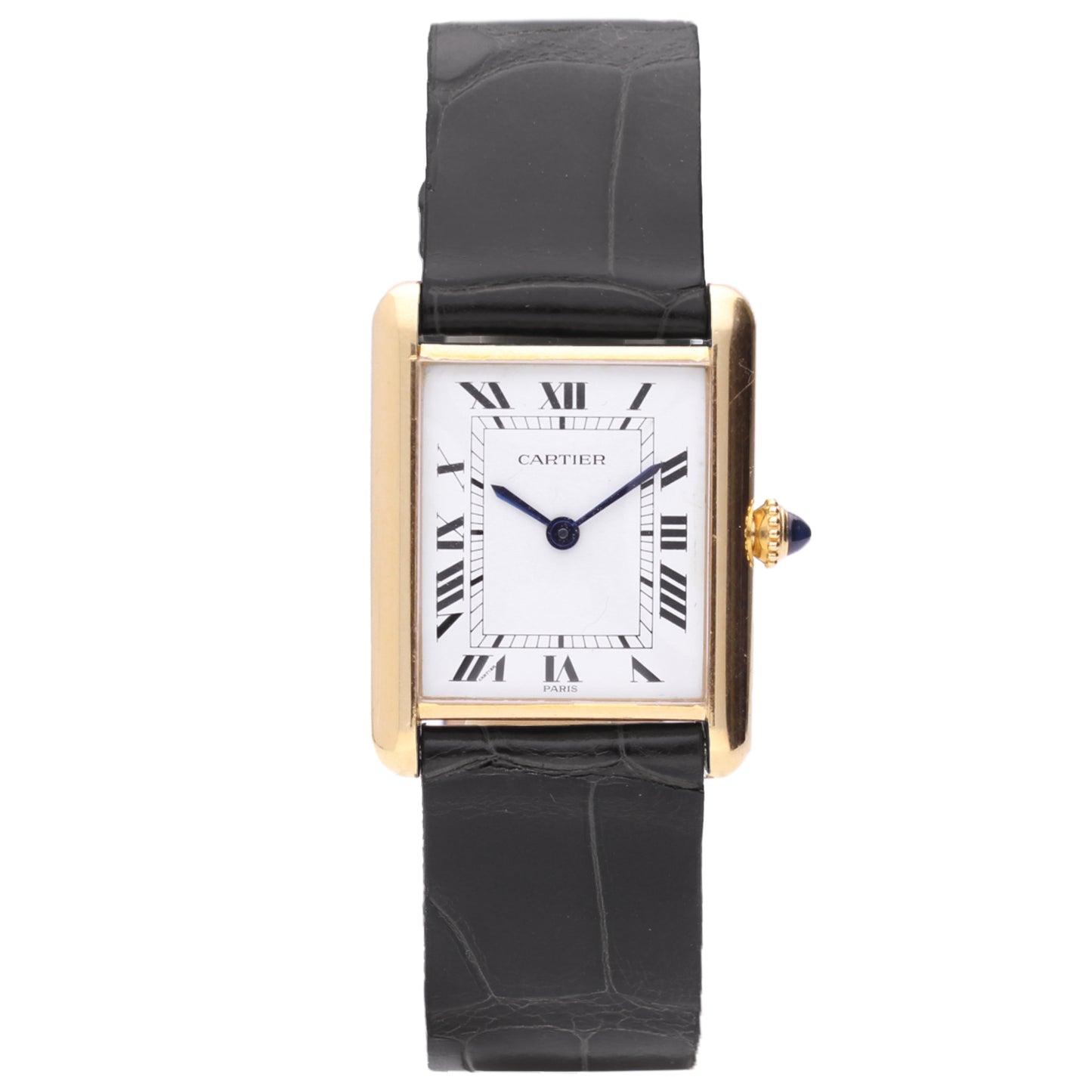 18ct yellow gold Cartier Tank LC wristwatch. Made 1970