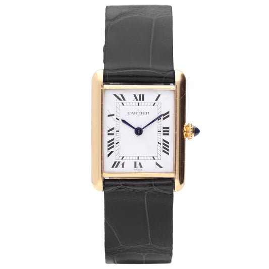 18ct yellow gold Cartier Tank LC wristwatch. Made 1970