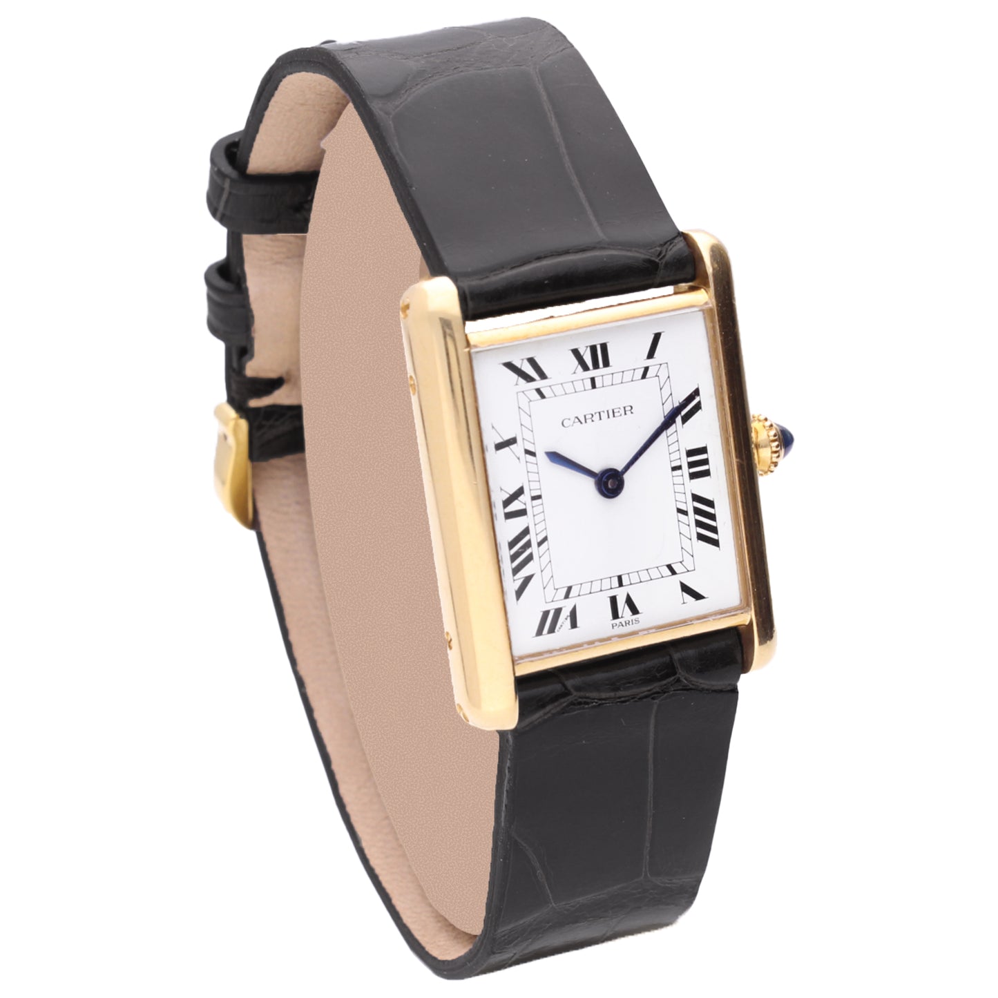 18ct yellow gold Cartier Tank LC wristwatch. Made 1970
