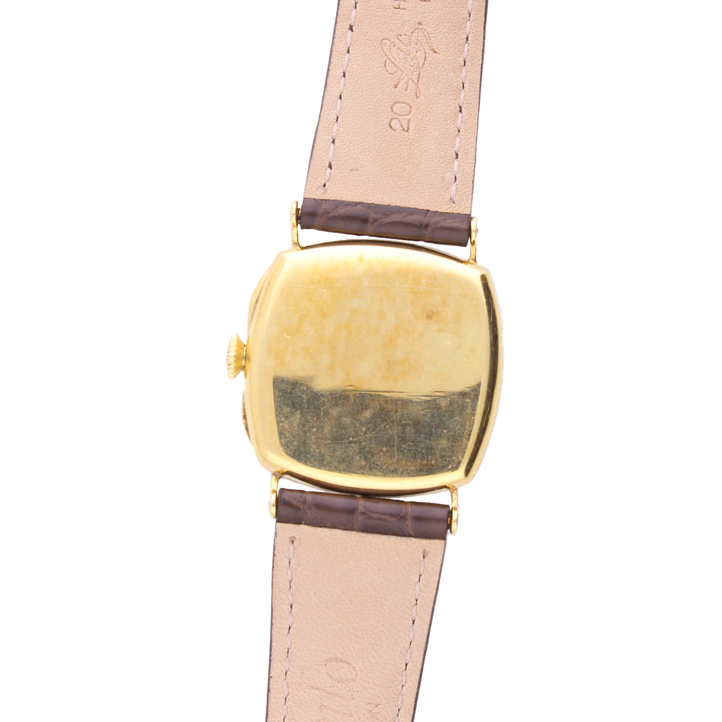 18ct yellow gold Patek Philippe Cushion case wristwatch with enamel dial. Made 1925