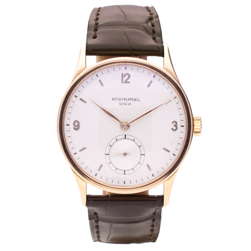 18ct rose gold Patek Philippe ref. 570 Calatravone wristwatch. Made 1946