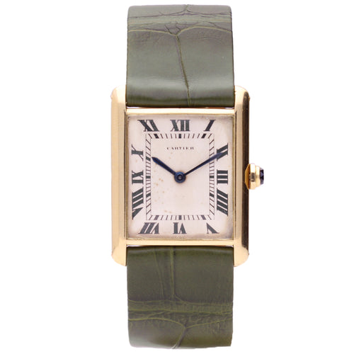 18ct yellow gold Cartier Tank LC wristwatch. Made 1960