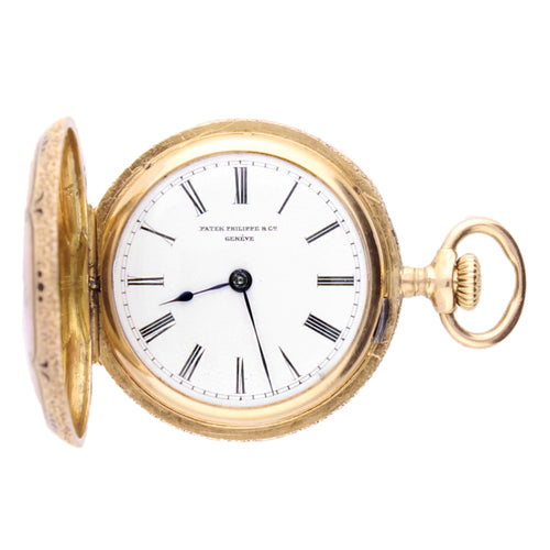 18ct yellow gold Patek Philippe enamel set fob watch. Made 1897