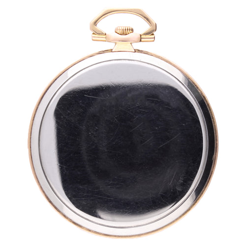 18ct white & rose gold Patek Philippe open faced pocketwatch. Made 1929