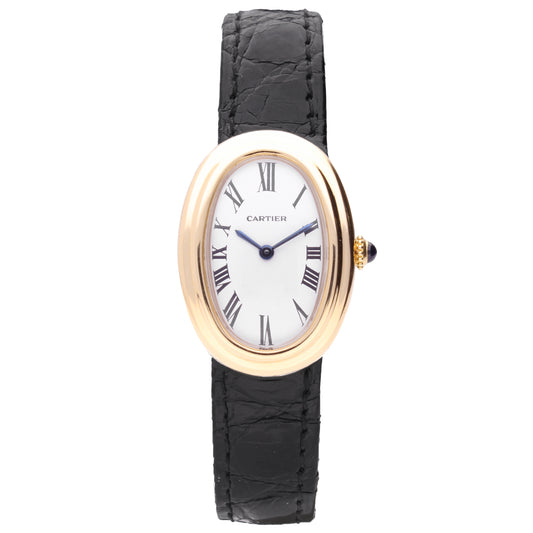 18ct yellow gold Cartier Baignoire wristwatch. Made 1970