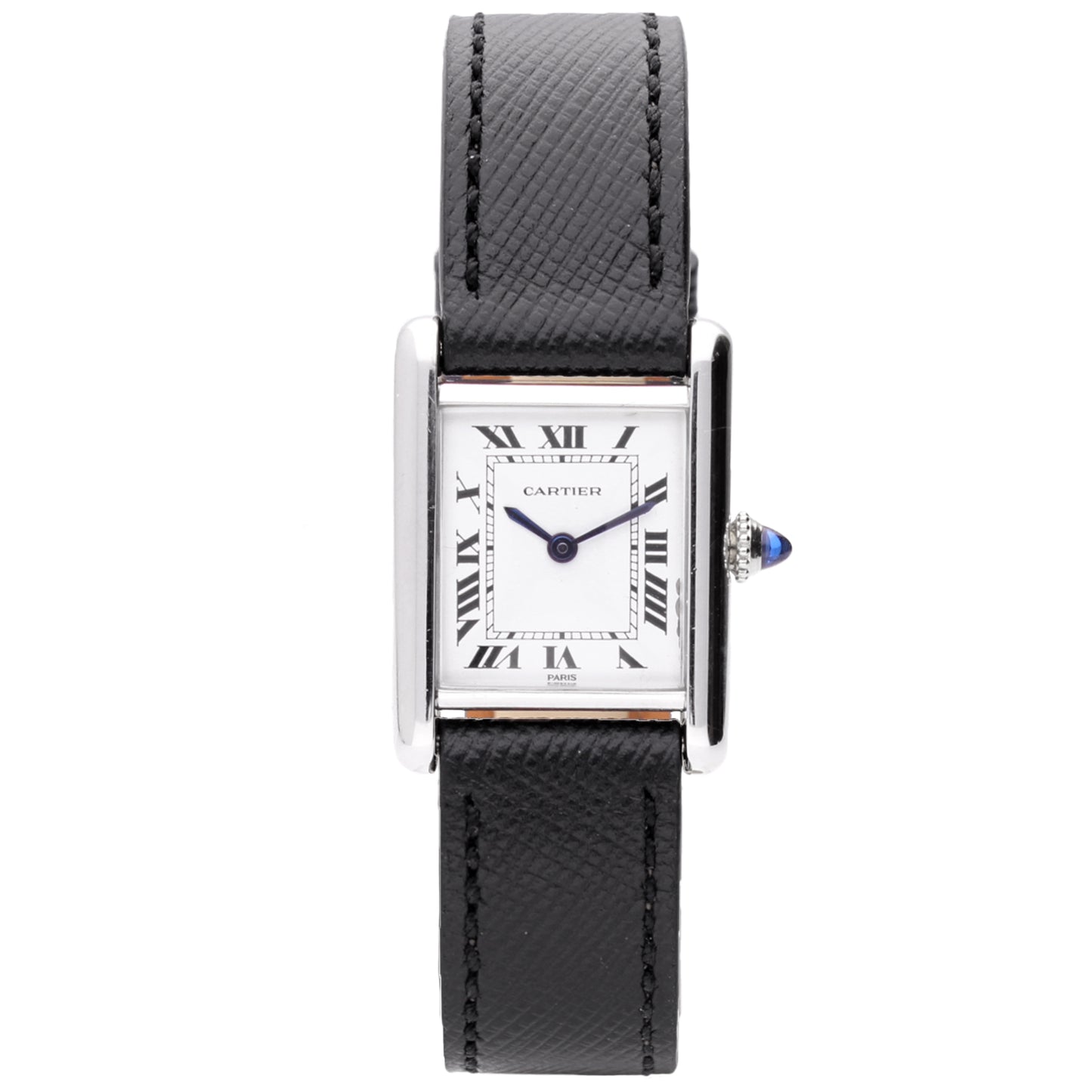 18ct white gold Cartier Tank LC wristwatch. Made 1970