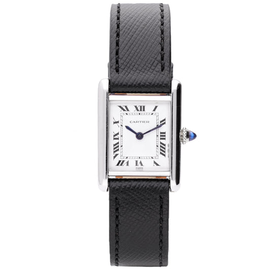 18ct white gold Cartier Tank LC wristwatch. Made 1970