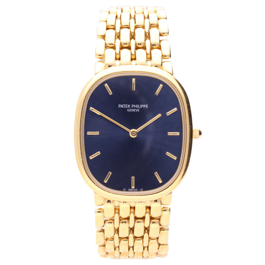 18ct yellow gold Patek Philippe ref. 3738/122 Ellipse automatic bracelet watch. Made 1994
