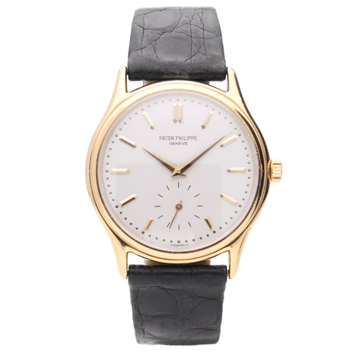 18ct yellow gold Patek Philippe ref. 3923 Calatrava wristwatch. Made 1988
