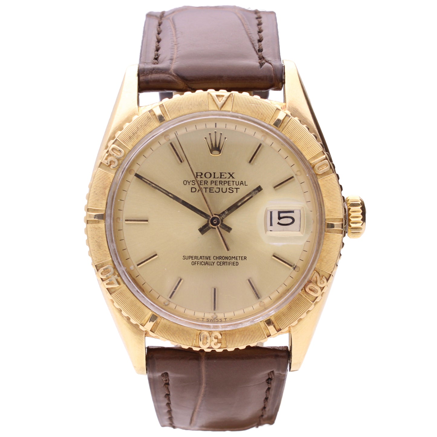 18ct yellow gold Rolex ref. 6609 Oyster Perpetual DateJust wristwatch.