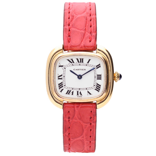 18ct yellow gold Cartier Square wristwatch. Made 1970