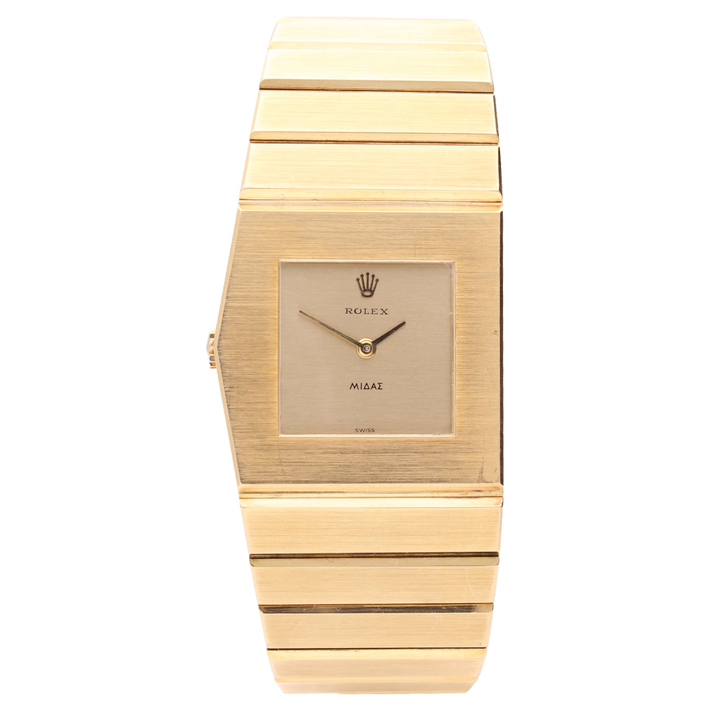 18ct yellow gold Rolex ref. 9360 King Midas wristwatch. Made 1973