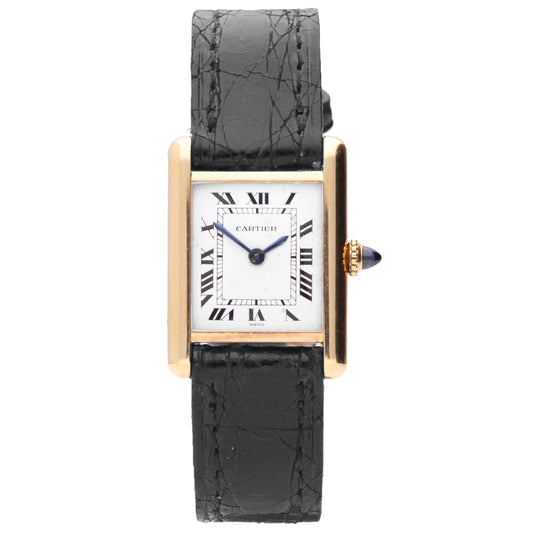 18ct yellow gold Cartier Tank LC wristwatch. Made 1970