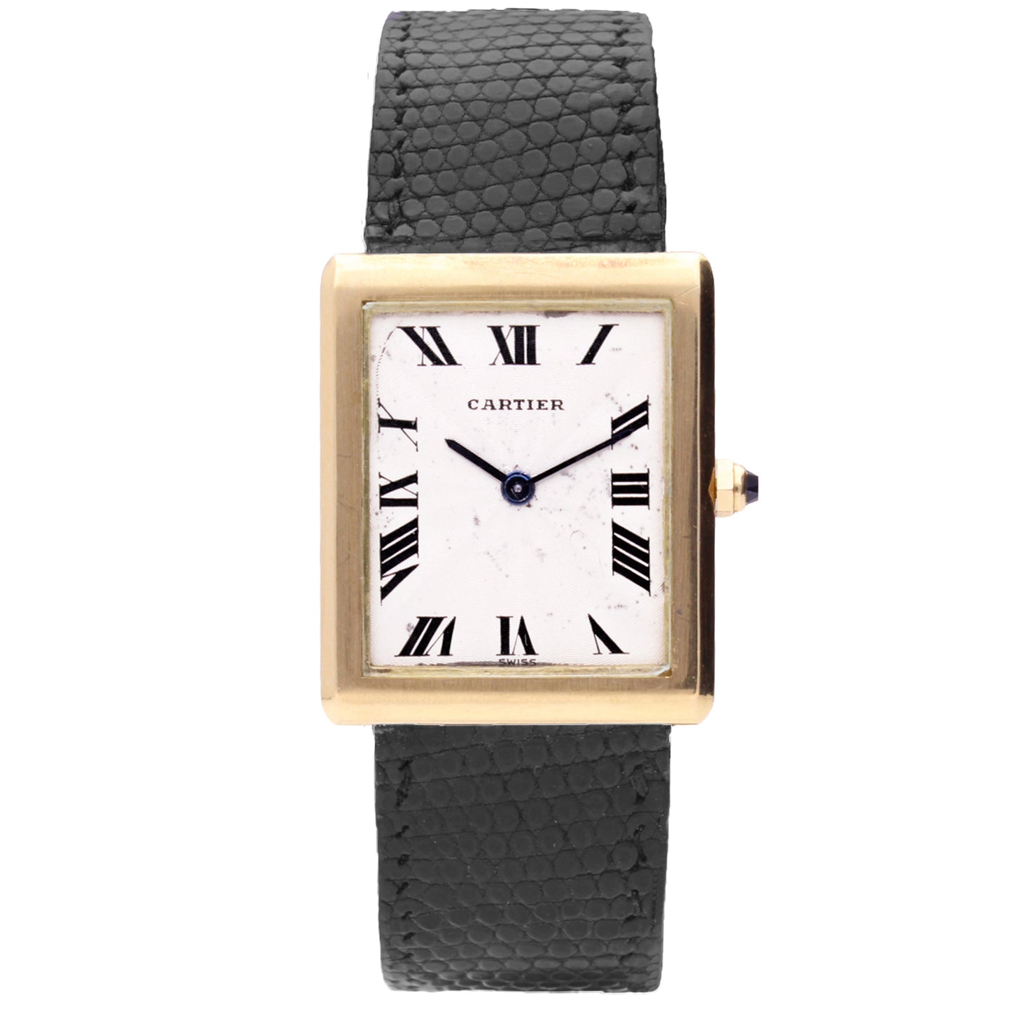 18ct yellow gold Cartier Tank wristwatch. Made 1960