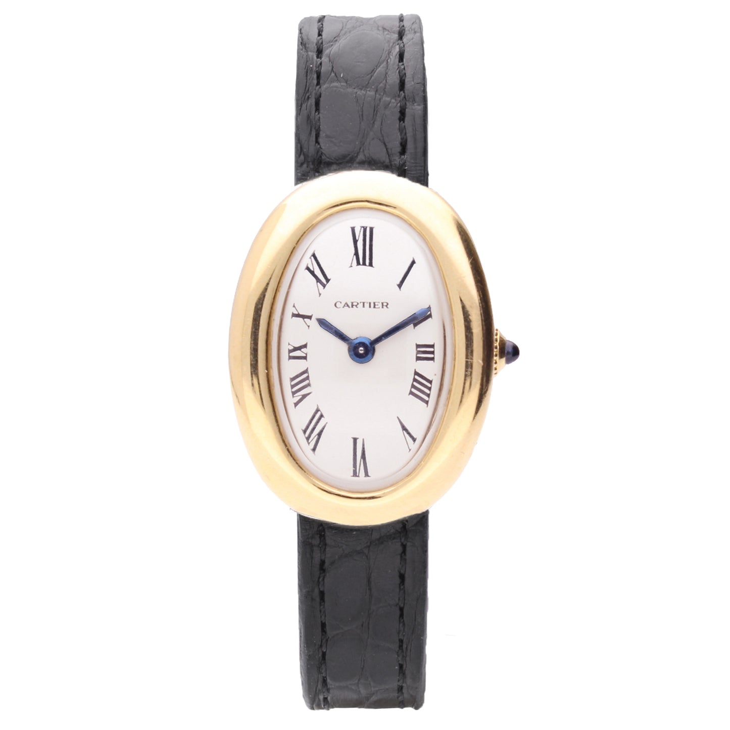 18ct yellow gold Cartier Baignoire wristwatch. Made 1960