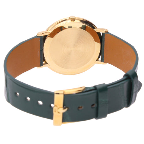 18ct yellow gold Piaget ref. 9021 Altiplano wristwatch with jade dial and coin edge bezel. Made 1970