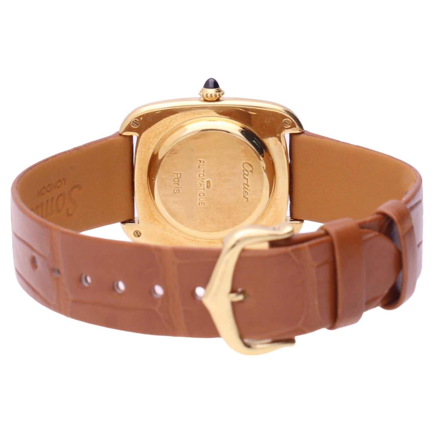 18ct yellow gold Cartier Gondole automatic wristwatch. Made 1970