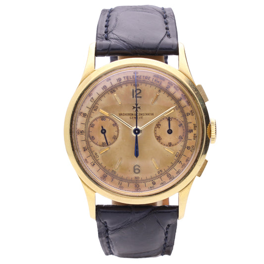 18ct yellow gold Vacheron & Constantin chronograph wristwatch. Made 1940