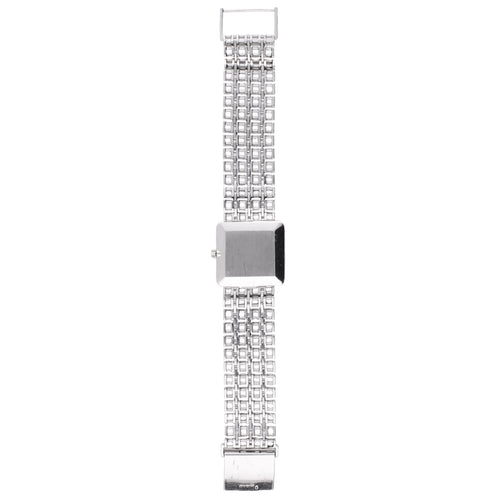 18ct white gold Patek Philippe Cushion case wristwatch with cobalt blue dial and bezel. Made 1974