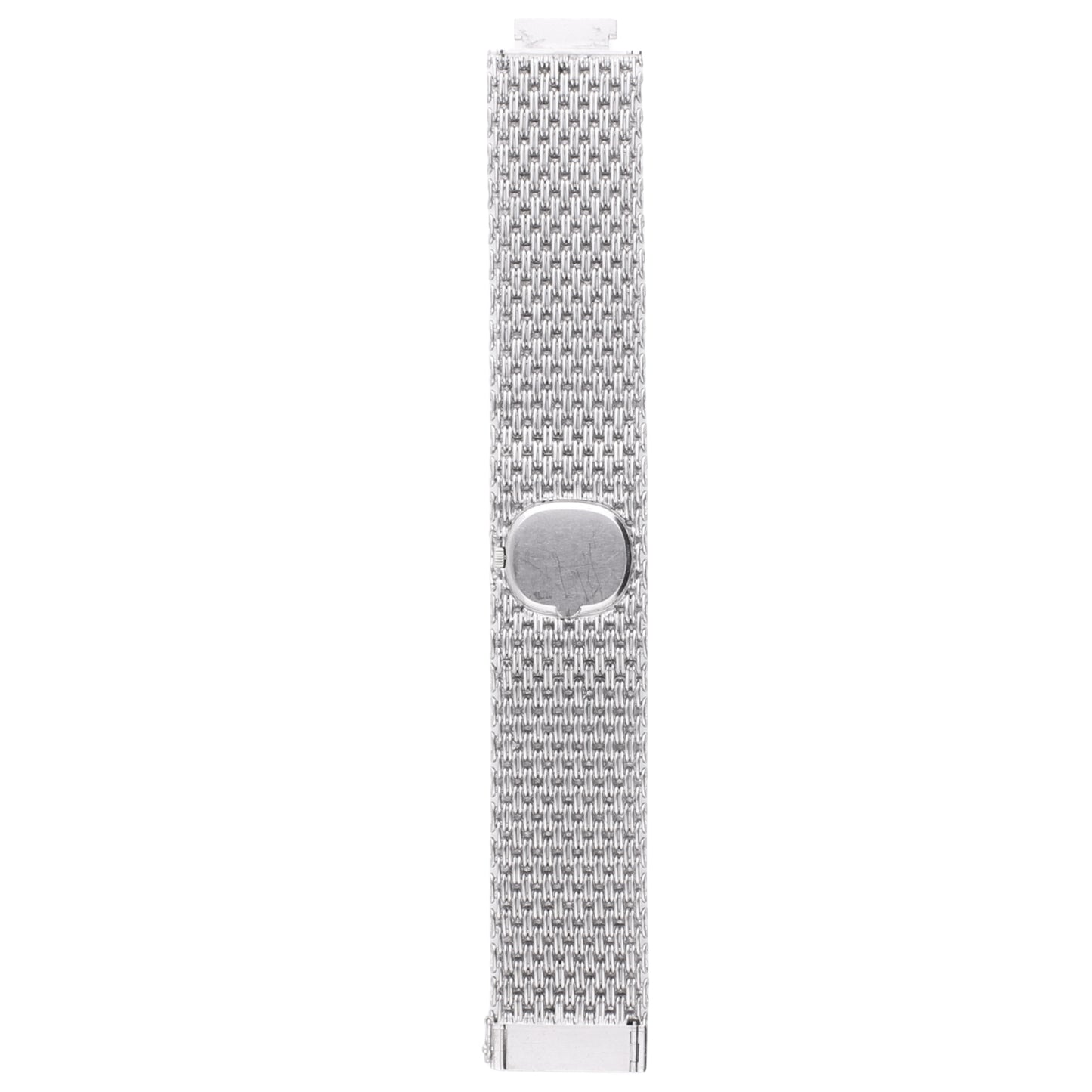18ct white gold Patek Philippe bracelet watch with cobalt blue dial - bracelet produced by Jean-Pierre Ecoffey. Made 1974