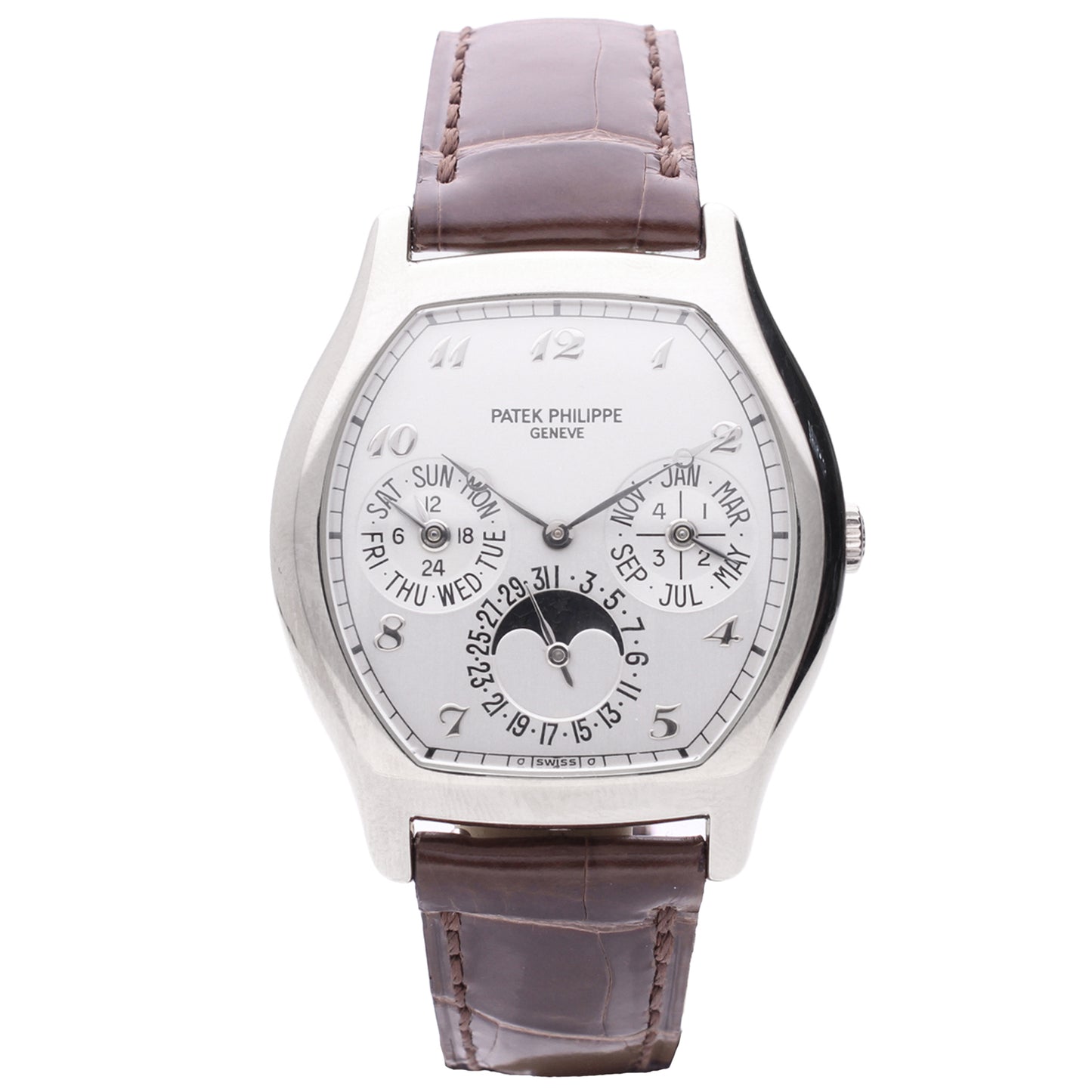 18ct white gold Patek Philippe ref. 5040 Perpetual Calendar wristwatch. Made 2005