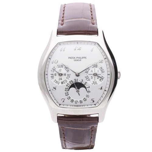 18ct white gold Patek Philippe ref. 5040 Perpetual Calendar wristwatch. Made 2005