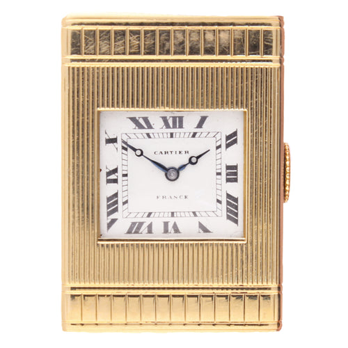 18ct yellow gold Cartier shutter pocketwatch.