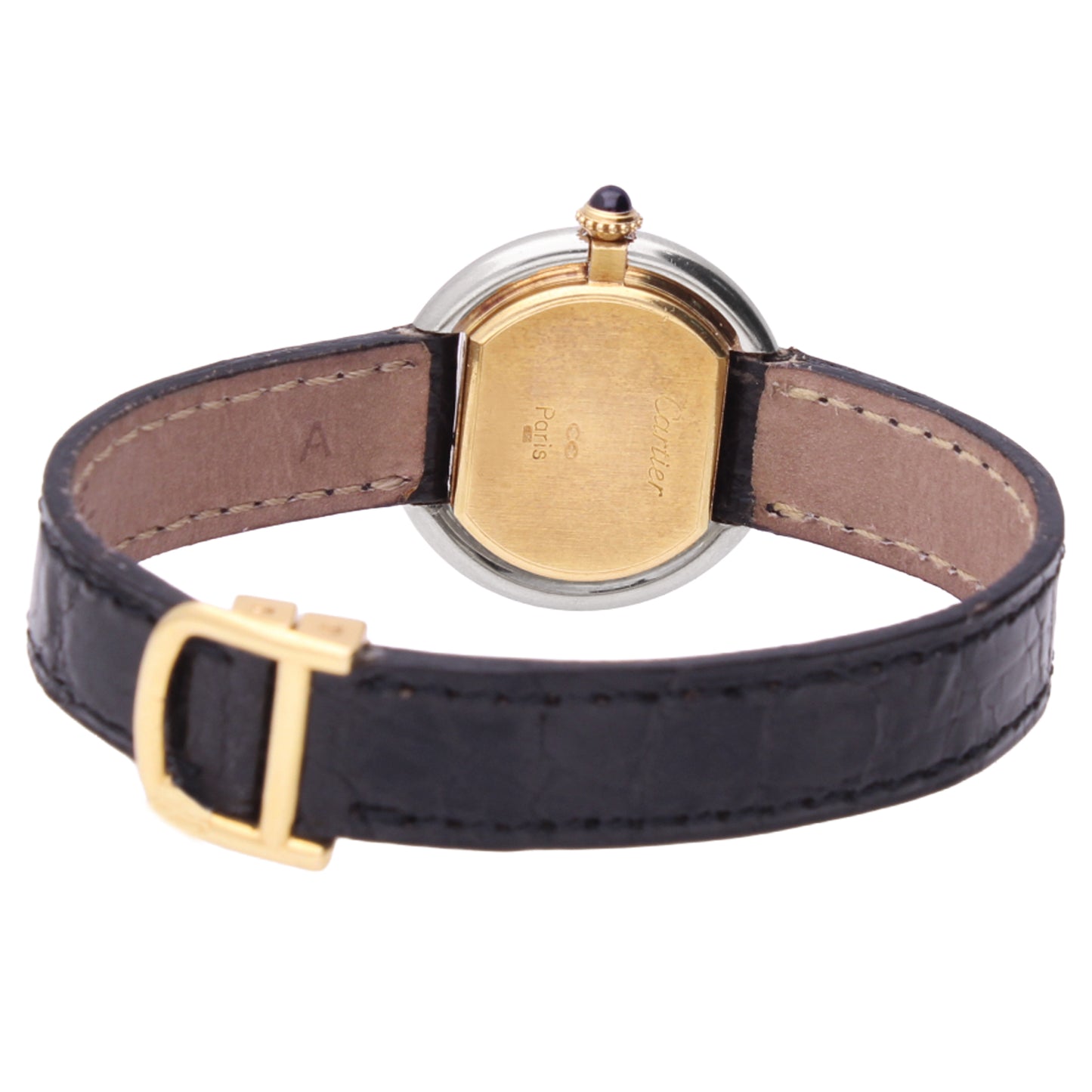 18ct White & Yellow gold Cartier Ellipse wristwatch. Made 1970