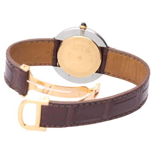 18ct White & Yellow gold Cartier Vendôme wristwatch. Made 1970