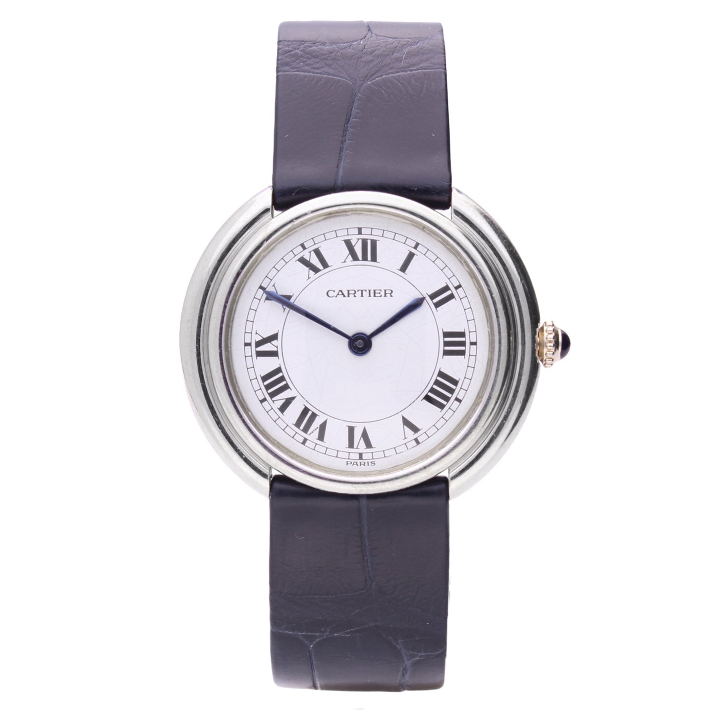 18ct white gold Cartier Vendôme wristwatch. Made 1970