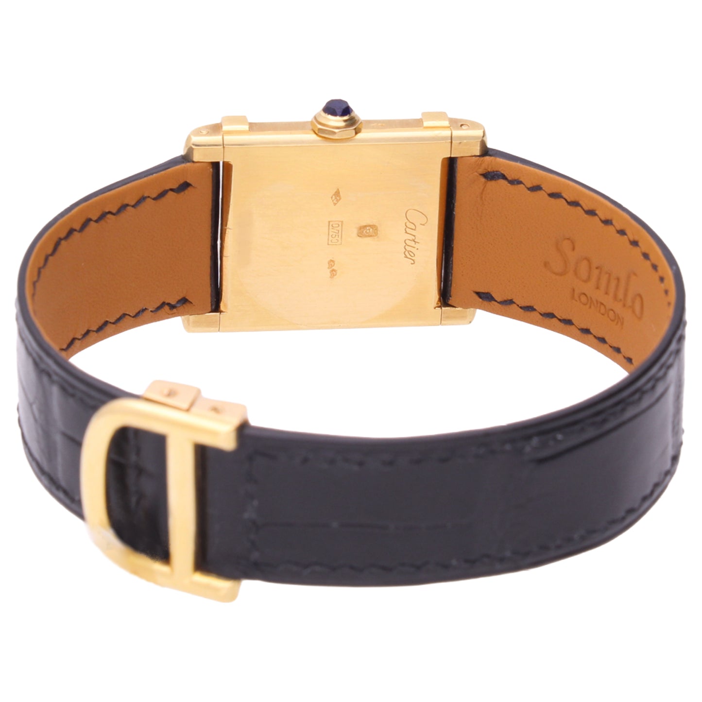18ct yellow gold Cartier Tank Chinoise wristwatch. Made 1950