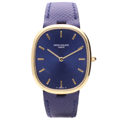 18ct yellow gold Patek Philippe ref. 3738/100 Jumbo Ellipse automatic wristwatch. Made 1990