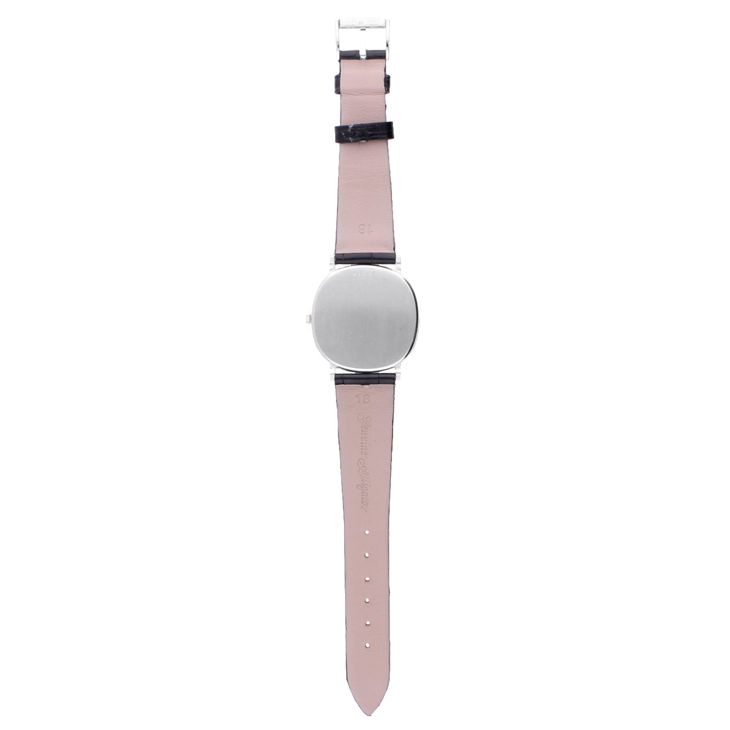 18ct white gold Audemars Piguet Ellipse automatic wristwatch with blue dial. Made 1970