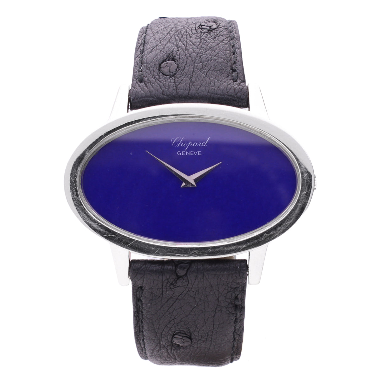 18ct white gold Chopard Eclipse wristwatch with blue dial. Made 1970