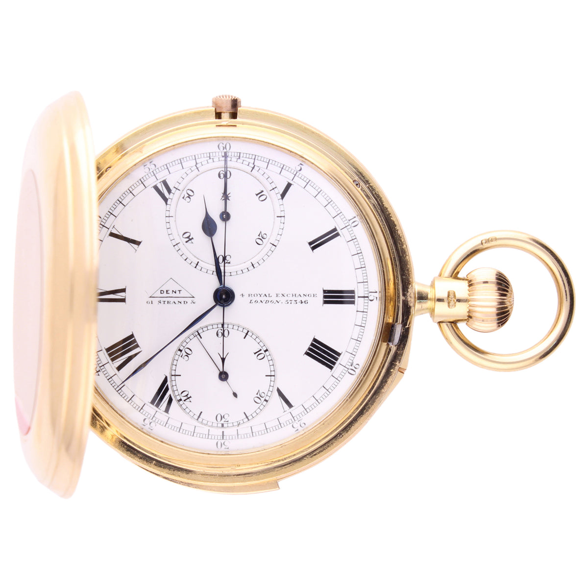 18ct yellow gold Dent Hunter case minute repeating pocket watch. Made 1910