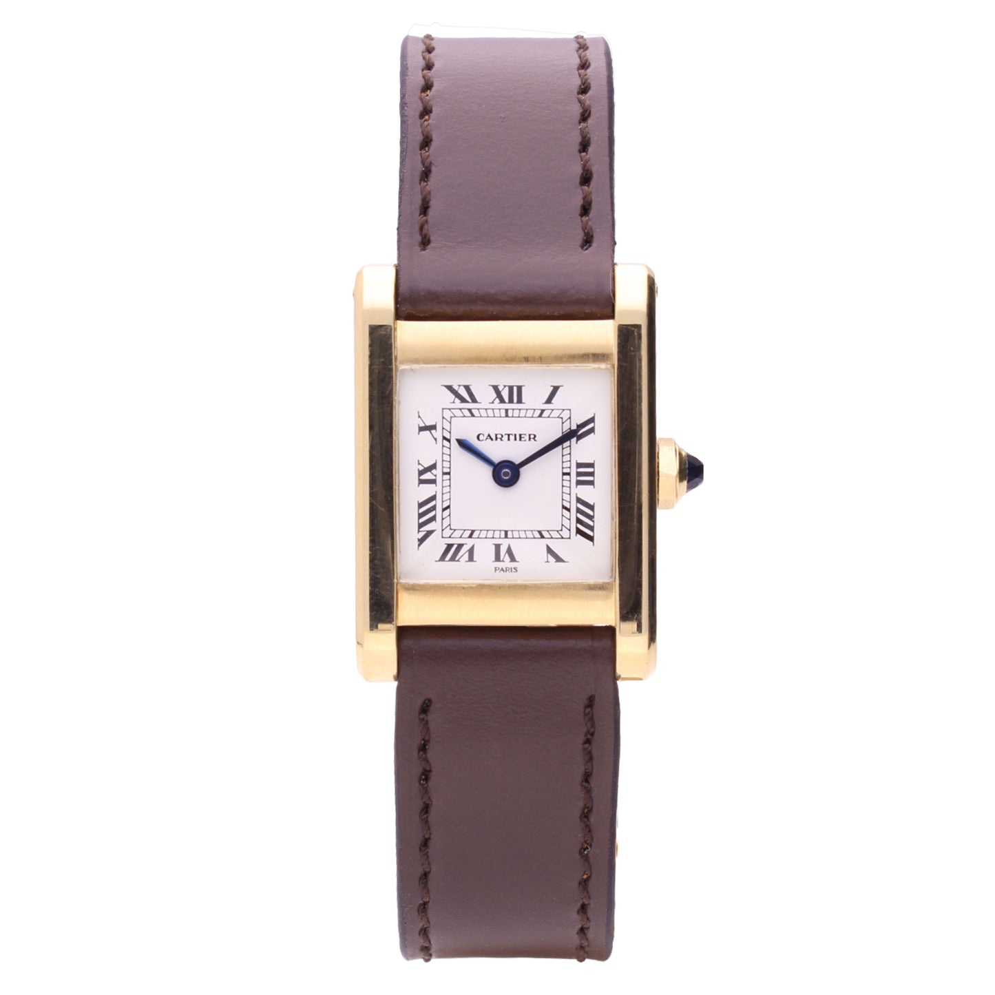 18ct yellow gold Cartier Tank Normale wristwatch. Made 1970