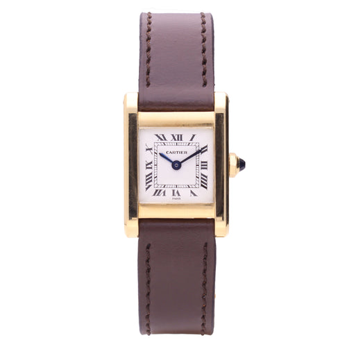 18ct yellow gold Cartier Tank Normale wristwatch. Made 1970
