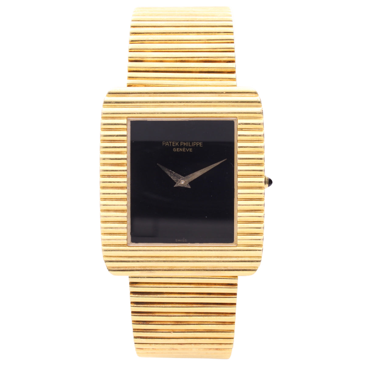 18ct yellow gold Patek Philippe ref. 3633 Gondolo wristwatch. Made 1976